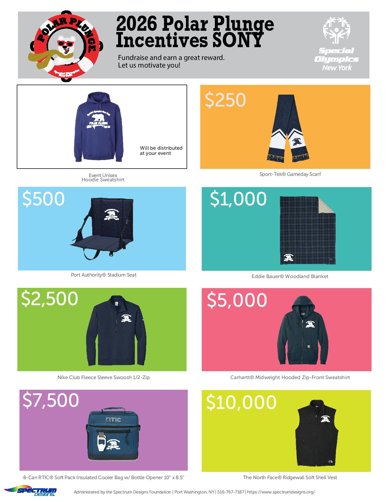 2026 Polar Plunge Incentives and Sweatshirt