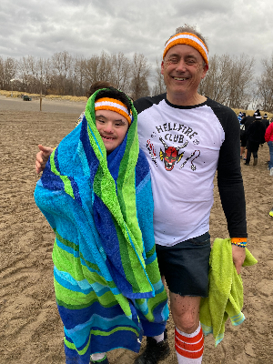 Jack and I right after the 2022 Plunge!