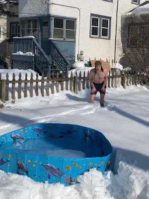 Pandemic 2022 At Home Polar Plunge