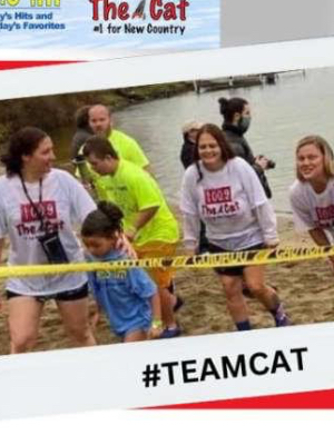 My daughter and I after our first plunge