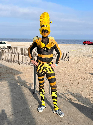 Last year's genie costume as the Queen Bee for our beehive team - we got 2nd place in the costume contest for the 2nd year.