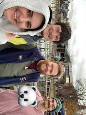 Yes, the photo is sideways. It symbolizes ... teamwork... or something.