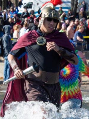 Anthony at the Lake George Polar Plunge
