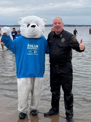 Sheriff Barnett...and who's that in the Polar Bear costume???