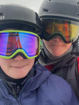 Here�'TMs a photo of me with one of my adaptive athletes at Greek Peak!